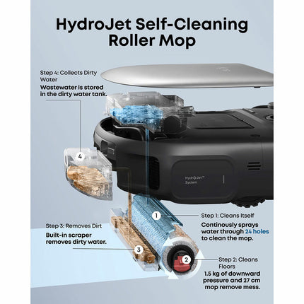 eufy T211AV11 X12 Pro Robot Vacuum & Mop with Accessory Kit Bundle in Black – view 3
