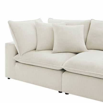Aiden & Ivy Sereen Cream Fabric 6 Piece Modular Sofa – view 6