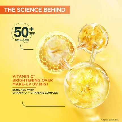 Garnier Vitamin C Brightening Over Make-up UV Sun Cream Mist,SPF50+, 3 x 75ML – view 3