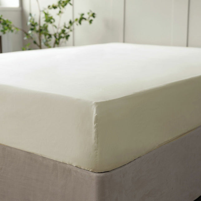 Belledorm 600 Thread Count Cotton Ivory Fitted Sheet in 3 Sizes