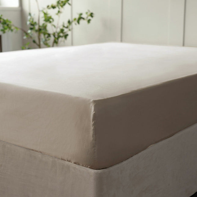 Belledorm 600 Thread Count Cotton Taupe Fitted Sheet in 3 Sizes