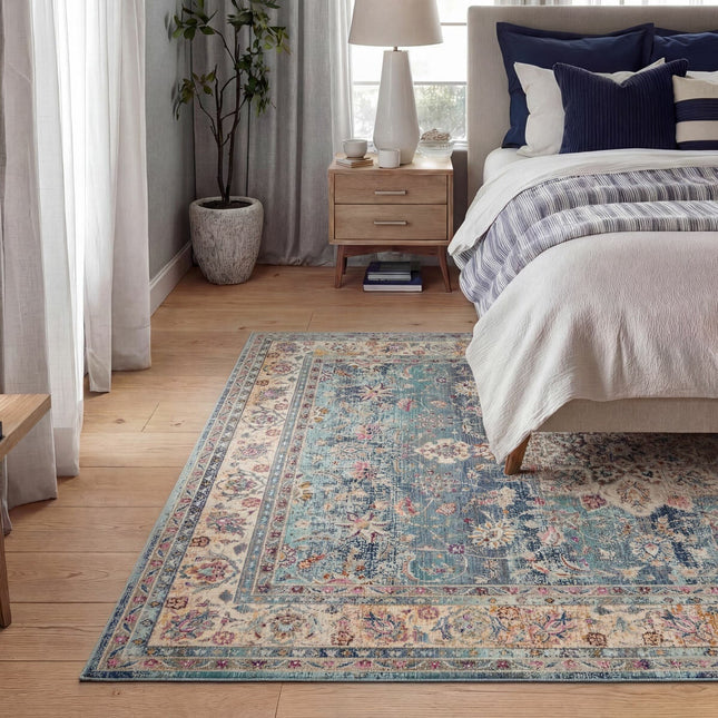 Concept Looms Vintage Kashan Blue Rug, in 3 Sizes – view 2