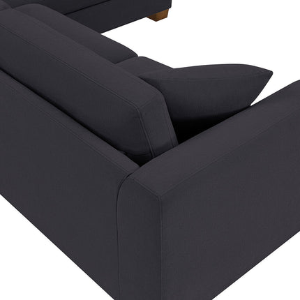 Thomasville Walsen Blue Fabric Corner Sofa with Storage Ottoman, Right Hand Facing – view 4