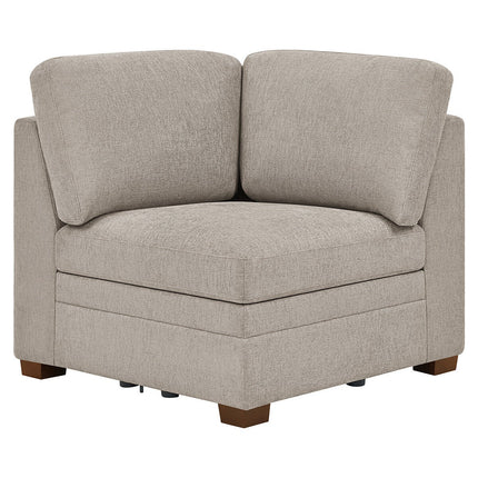 Thomasville Tisdale Taupe Fabric Corner Chair – view 3