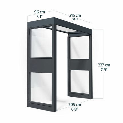Palram Sophia Pro 215 x 96cm Door Awning Bundle – view 2