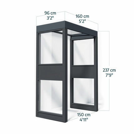 Palram 160 x 96cm Pro Door Awning Bundle – view 2