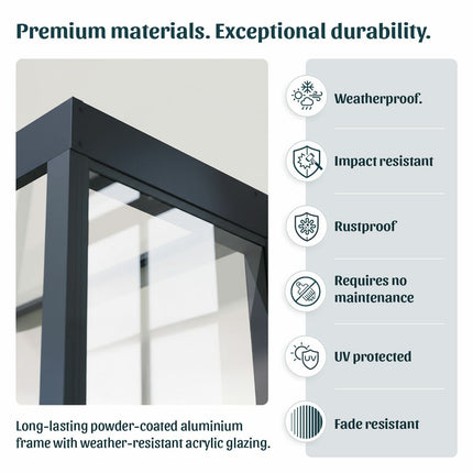 Palram 160 x 96cm Pro Door Awning Bundle – view 8