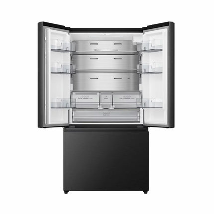 Hisense RF815N4SEFE, French Door Fridge Freezer E Rating in Black Stainless Steel