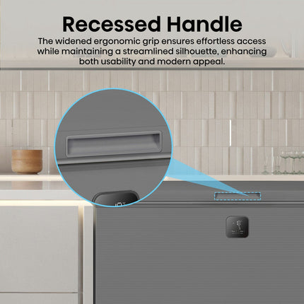 Hisense FT280WN3SGD, 277L Chest Freezer, D Rated in Silver – view 2
