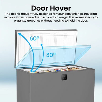 Hisense FT280WN3SGD, 277L Chest Freezer, D Rated in Silver – view 3