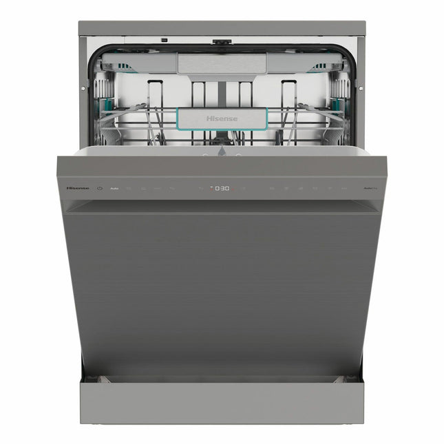 Hisense HS673A90XUK, 16 Place Setting, Freestanding Dishwasher, A Rated in Silver – view 2