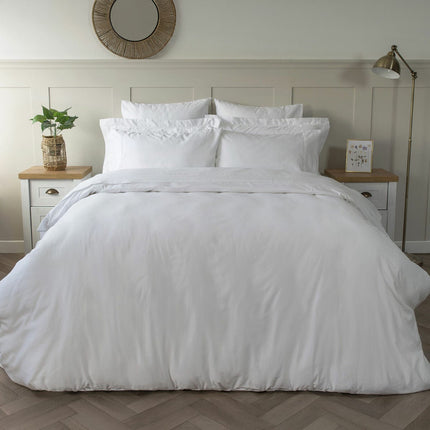 Belledorm 600 Thread Count Cotton White Duvet Cover Set in 3 Sizes – view 2