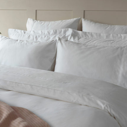 Belledorm 600 Thread Count Cotton White Duvet Cover Set in 3 Sizes – view 6