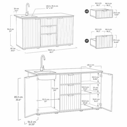 Keter Compact Outdoor Garden Kitchen – view 2
