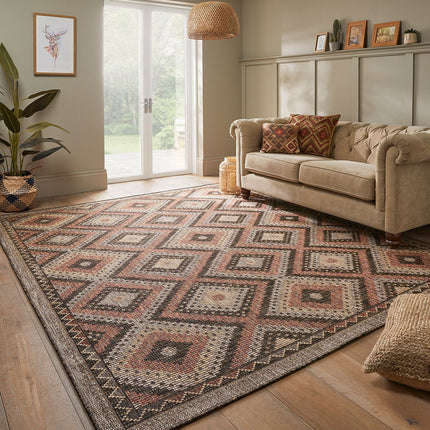 Concept Looms Sumac Brown Rust Indoor Outdoor Rug, in 3 Sizes – view 2