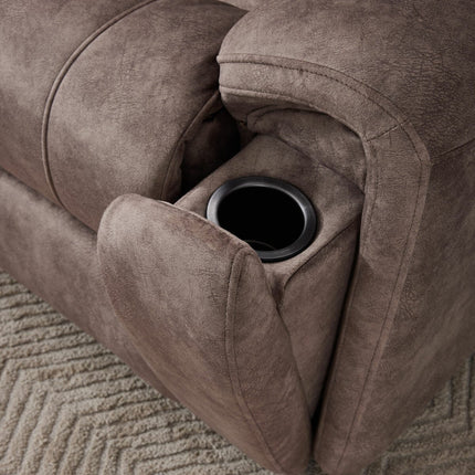 Vegas Brown Fabric Power Reclining Sectional Sofa With Storage Drawer – view 7