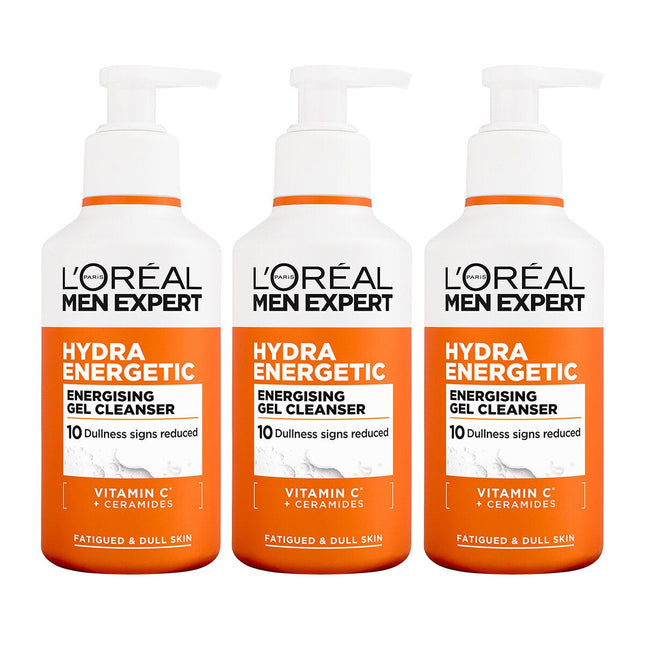 L'Oréal Paris Men Expert Hydra Energetic Energising Gel Cleanser 3 x 260ml