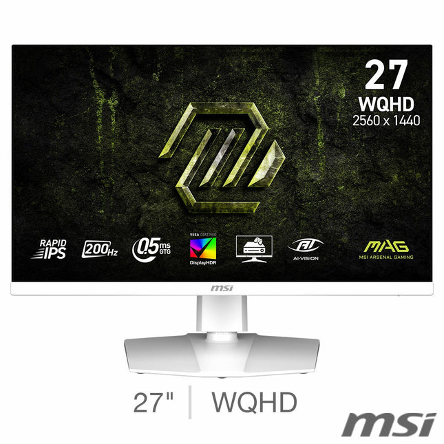 MSI MAG 274QRFW E20 WQHD IPS 200Hz Gaming Monitor, 9S6-3CF99T-003