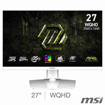 MSI MAG 274QRFW E20 WQHD IPS 200Hz Gaming Monitor, 9S6-3CF99T-003