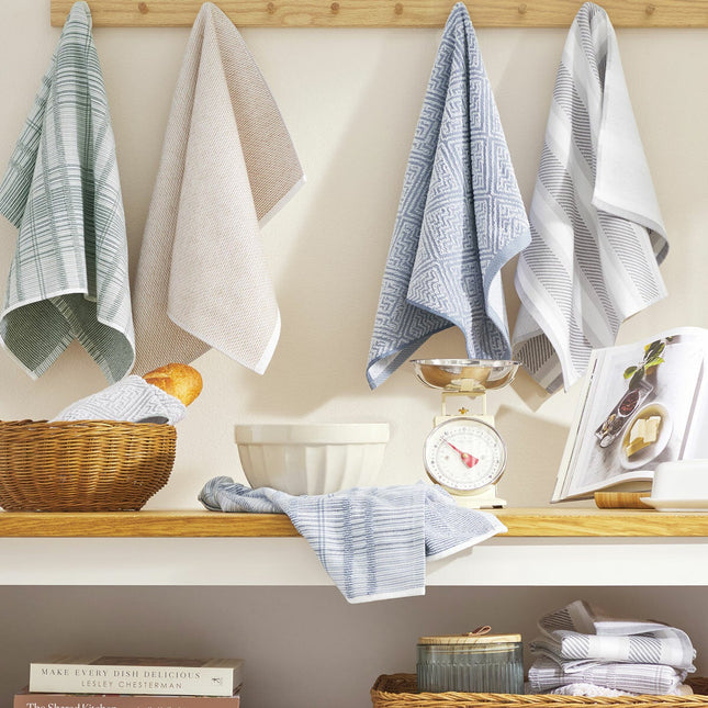 Town & Country Organic Kitchen Towels 8 Pack, in 3 Designs
