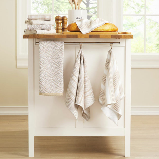 Town & Country Organic Kitchen Towels 8 Pack, in 3 Designs – view 2