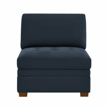 Thomasville Tisdale Blue Fabric Armless Chair – view 5
