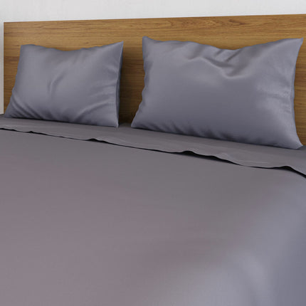 Panda 100% Bamboo Dark Grey Flat Sheet in 4 Sizes – view 4