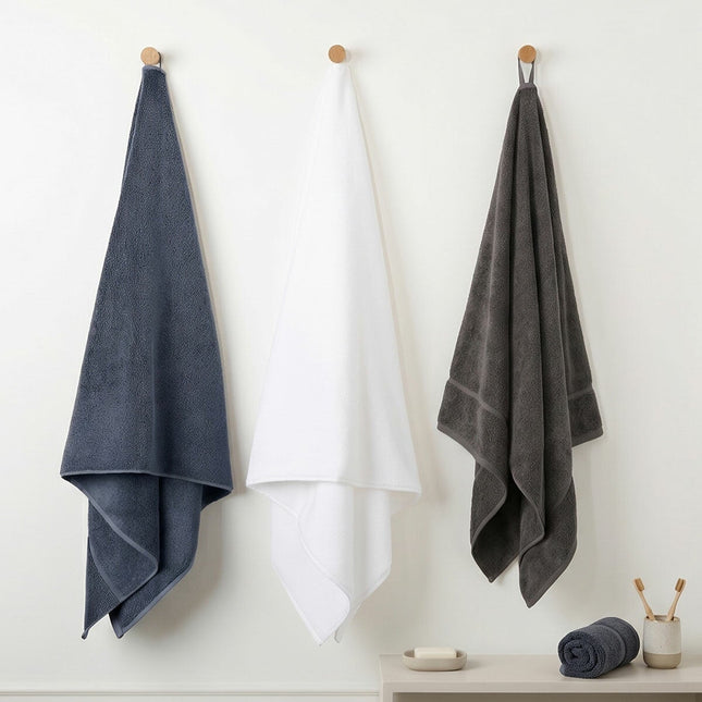 Panda Bamboo & Cotton Bath Sheets, 2 Pack, in 3 Colours