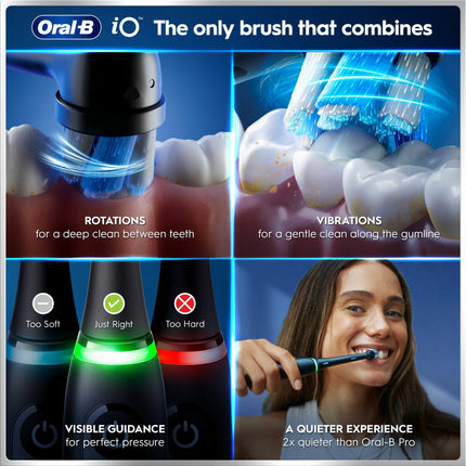 Oral B iO 6 Duo Pack Power Electric Toothbrush in Black Lava & Pink Sand – view 3