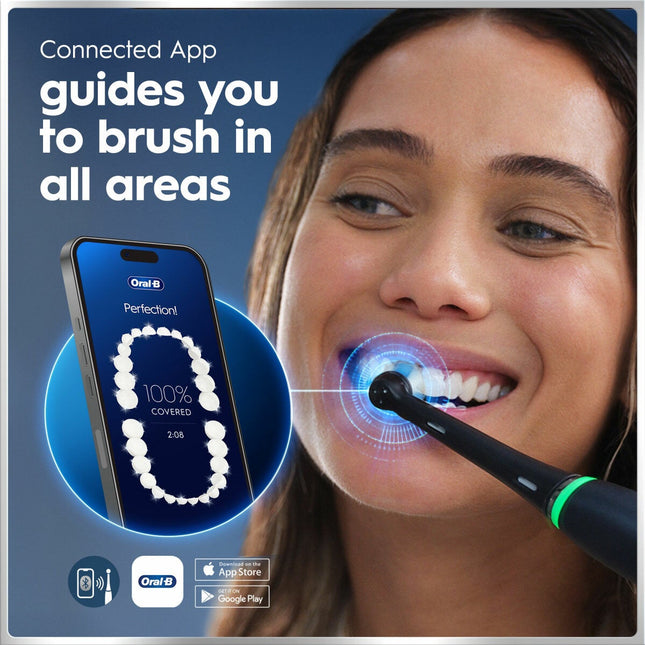 Oral B iO 6 Duo Pack Power Electric Toothbrush in Black Lava & Pink Sand – view 2