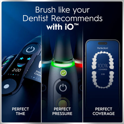Oral B iO 6 Duo Pack Power Electric Toothbrush in Black Lava & Pink Sand – view 4