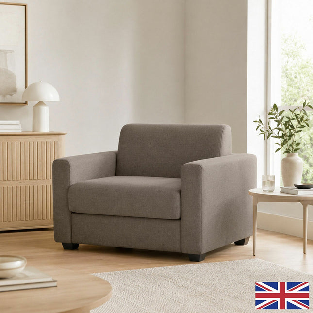 Lucas Brown Fabric Snuggler Sofa Bed
