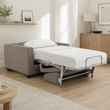 Lucas Brown Fabric Snuggler Sofa Bed – view 3