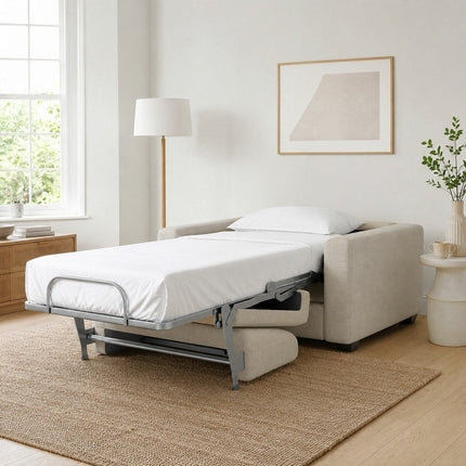 Lucas Natural Fabric Snuggler Sofa Bed – view 3