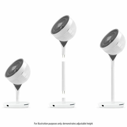IRIS Woozoo STF-360DC-N 360 Pedestal Air Circulator in White/Grey