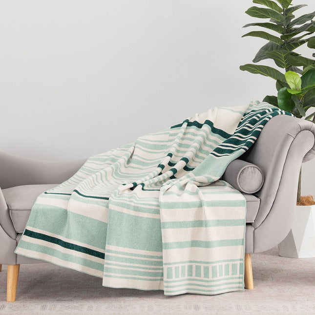 Berkshire Chenille Striped Throw in 3 Colours, 152 x 178 cm – view 2