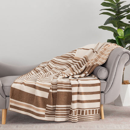 Berkshire Chenille Striped Throw in 3 Colours, 152 x 178 cm – view 3