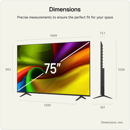 LG 75NU850B6LA 75 Inch 4K Ultra HD Smart TV – view 2