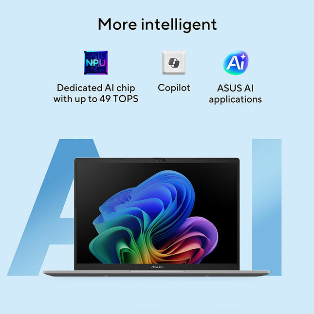 ASUS Vivobook 14 Copilot+ PC, Intel Core Ultra 5, 16GB RAM, 512GB SSD, 14 Inch Laptop, X1407AA-LY012W – view 2