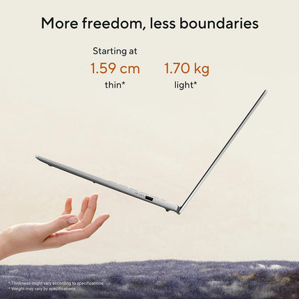 ASUS Vivobook S, Copilot+ PC, AMD Ryzen AI 7, 16GB RAM, 512GB SSD, 16 Inch OLED Laptop, M3607GA-SH011W – view 3