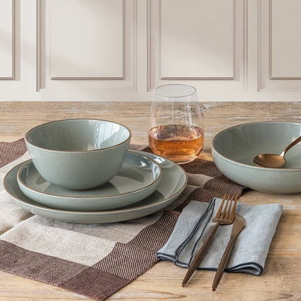 Over & Back Stoneware Dinnerware Set, 16 Piece in 2 Colours – view 4