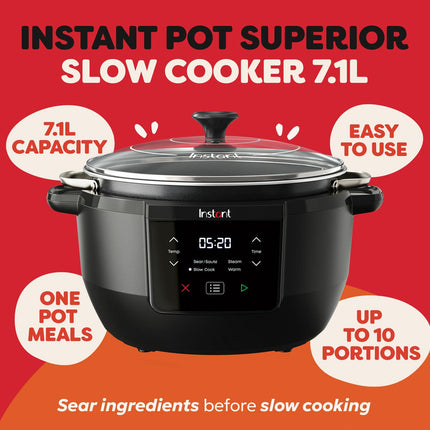 Instant Pot Superior 7.1L Slow Cooker in Black – view 2