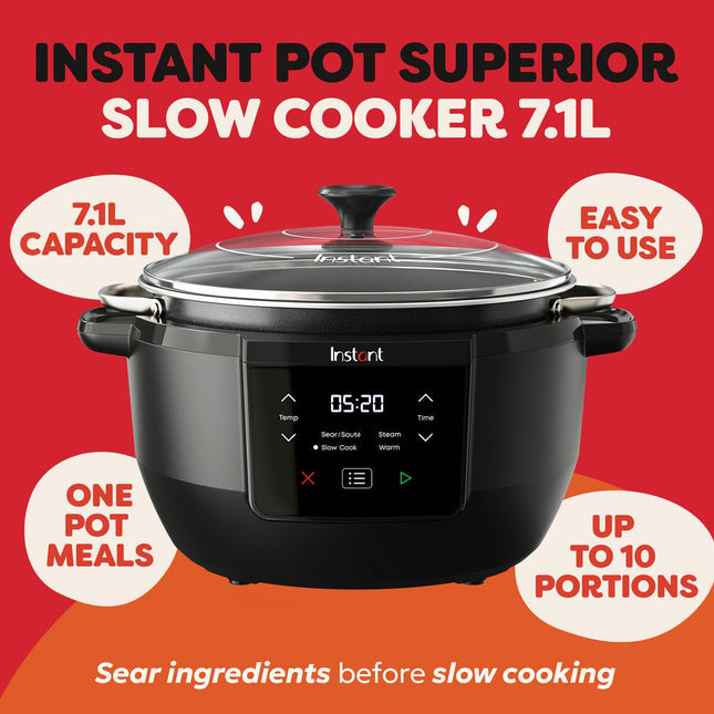 Instant Pot Superior 7.1L Slow Cooker in Black – view 2