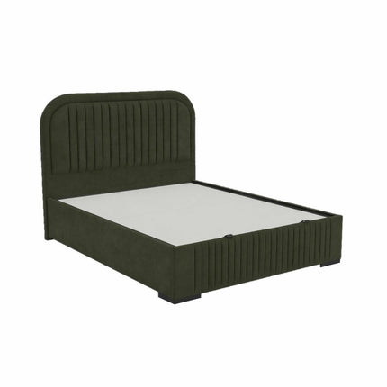 Highgrove Ashford Green Fabric Full Ottoman Bed Frame Green in 3 Sizes – view 3