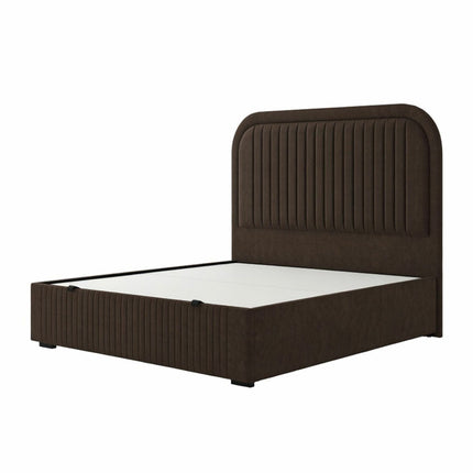 Highgrove Ashford Brown Fabric Full Ottoman Bed Frame in 3 Sizes – view 3