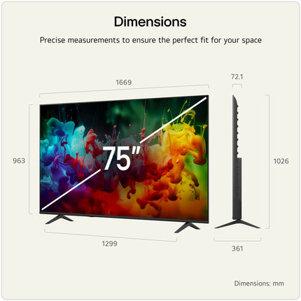 LG 75QNED70B6A 75 Inch QNED 4K Ultra HD Smart TV – view 2