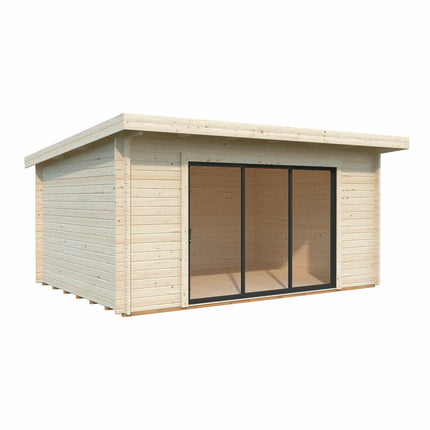 Palmako Lea 44mm Wooden Log Cabin in Natural Wood Colour 14ft 7" x 10ft 8" (4.5m x 3.3m) – view 7