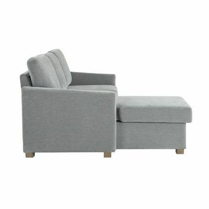 Coddle Cameron Fabric Sofa Bed with Reversible Chaise, Grey – view 5