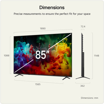 LG 85QNED70B6A 85 Inch QNED 4K Ultra HD Smart TV – view 2