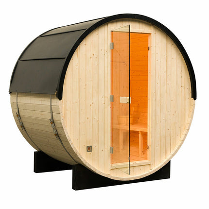 Vidalux Traditional Outdoor Barrel Sauna in 3 Sizes – view 2